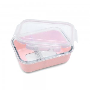 Melii – Glass Bento με θήκη σιλικόνης (740ml) – pink (MEL16960) Melii – Glass Bento με θήκη σιλικόνης (740ml) – pink (MEL16960)
