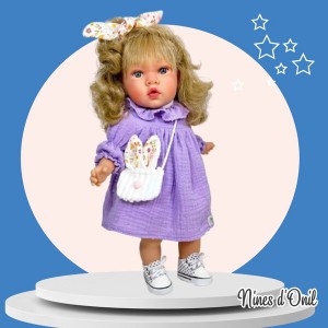 Nines D'Onil: Susette Χειροποίητη Κούκλα με ξανθά μαλλιά και μοβ ρούχα (NDO-4520) Nines D'Onil: Susette Χειροποίητη Κούκλα με ξανθά μαλλιά και μοβ ρούχα (NDO-4520)