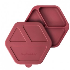 Tiny Twinkle Πιάτο Σιλικόνης με καπάκι και βεντούζα Μπορντό (SSDL-BR) Tiny Twinkle Πιάτο Σιλικόνης με καπάκι και βεντούζα Μπορντό (SSDL-BR)