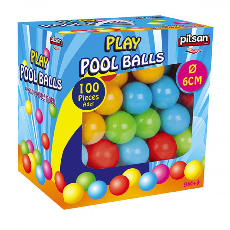 Pilsan Χρωματιστά Μπαλάκια 100 Τεμάχια Play Pool Balls (06400)