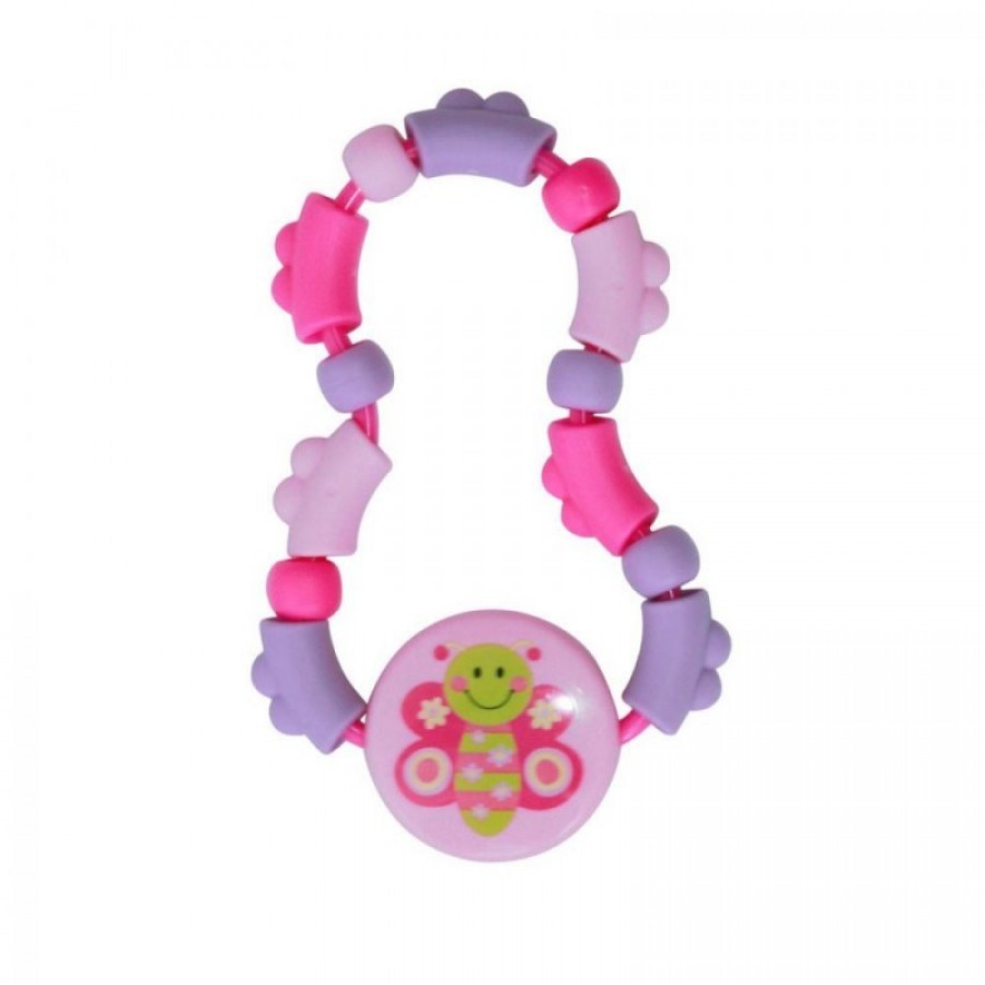 Lorelli Βρεφική Κουδουνίστρα Rattle-Teether-Twist - Pink (1021064)