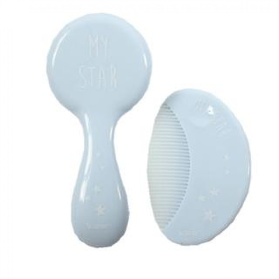 Minene Baby Hair Brush Comb Set Βούρτσα-Χτένα - Light Blue (18319006120)
