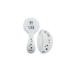 Minene Baby Hair Brush  Comb Set Βούρτσα-Χτένα -White (18319006140) Minene Baby Hair Brush  Comb Set Βούρτσα-Χτένα -White (18319006140)