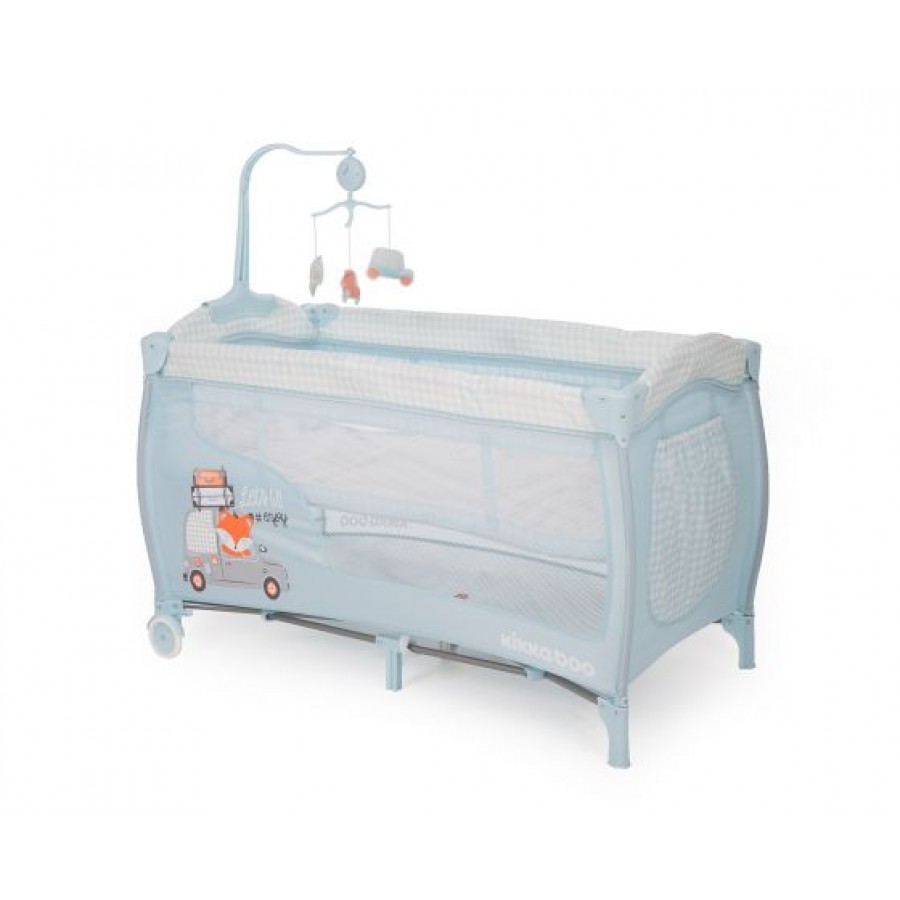 Kikkaboo Παρκοκρέβατο Dolce Sonno Blue Foxy 2 Επιπέδων (31003010042)