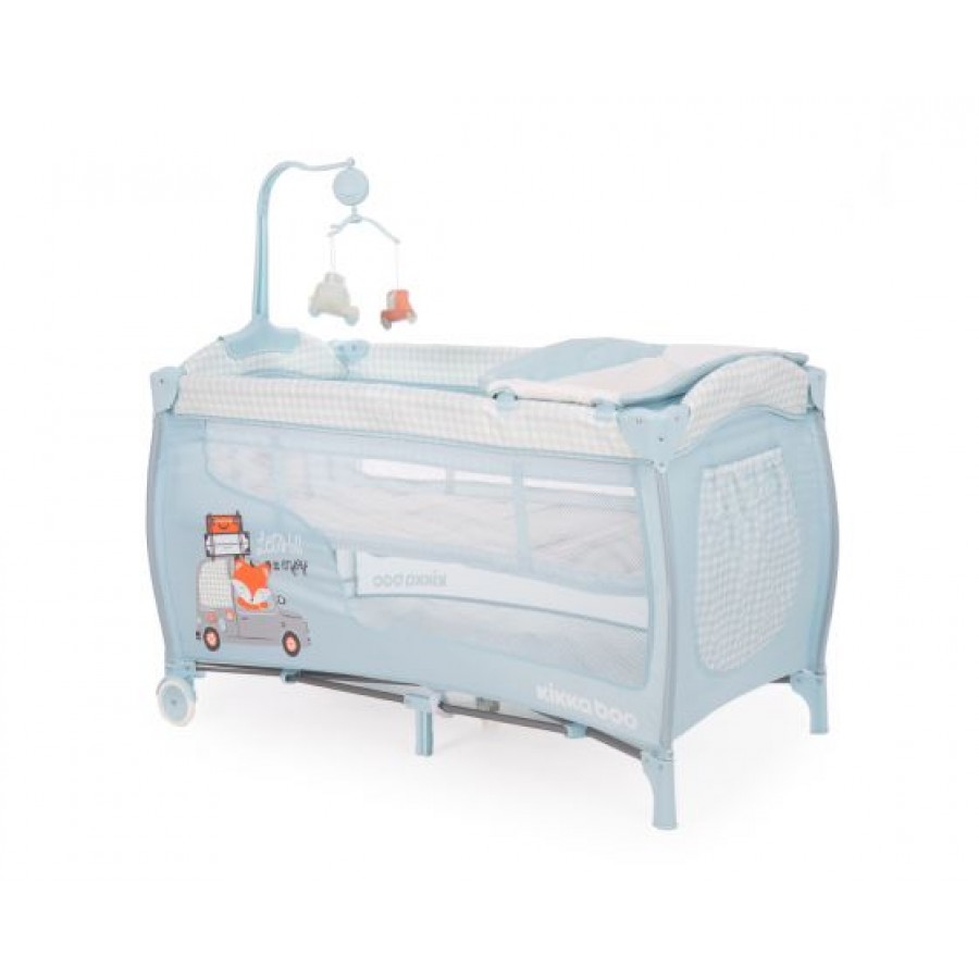 Kikkaboo Παρκοκρέβατο Dolce Sonno Blue Foxy 2 Επιπέδων (31003010042)