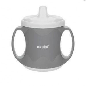 Akuku Non-spill Ποτηράκι 200 ml με Χερούλια Γκρι Λευκό (A0423) Akuku Non-spill Ποτηράκι 200 ml με Χερούλια Γκρι Λευκό (A0423)