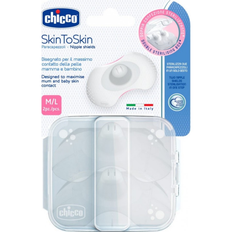 Chicco Δίσκοι Στήθους Σιλικόνης M/L 2 τμχ (J63-09034-00)