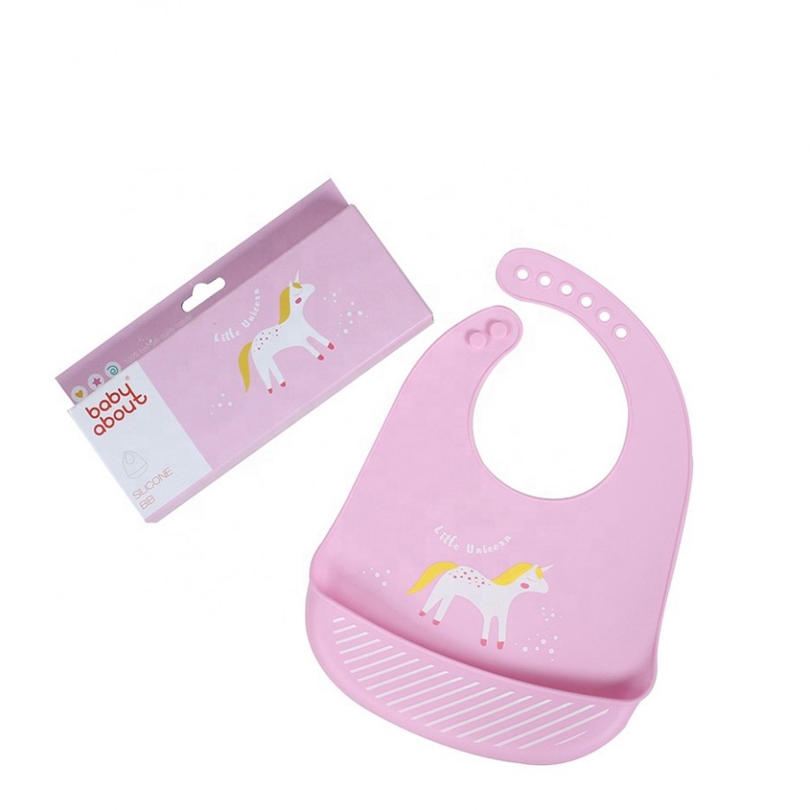 Babywise Σαλιάρα Σιλικόνης Cute Animals Pink (BLS026)