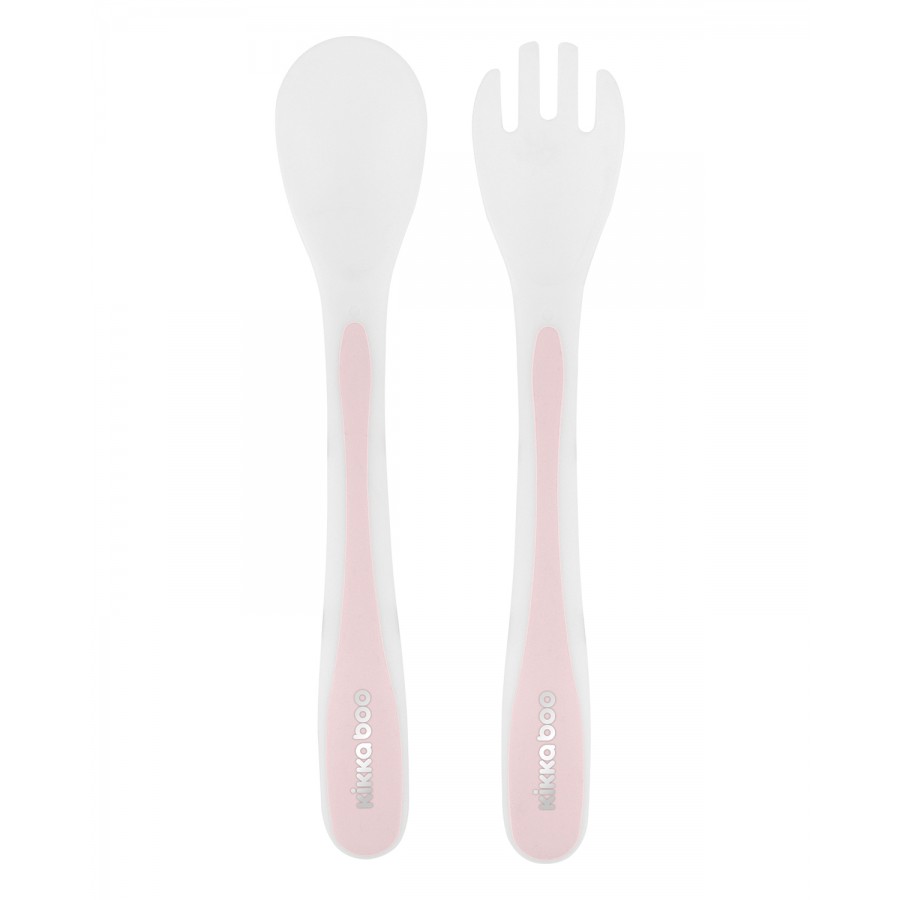 Kikka Boo Spoon And Fork Set PP Pink (31302040099)