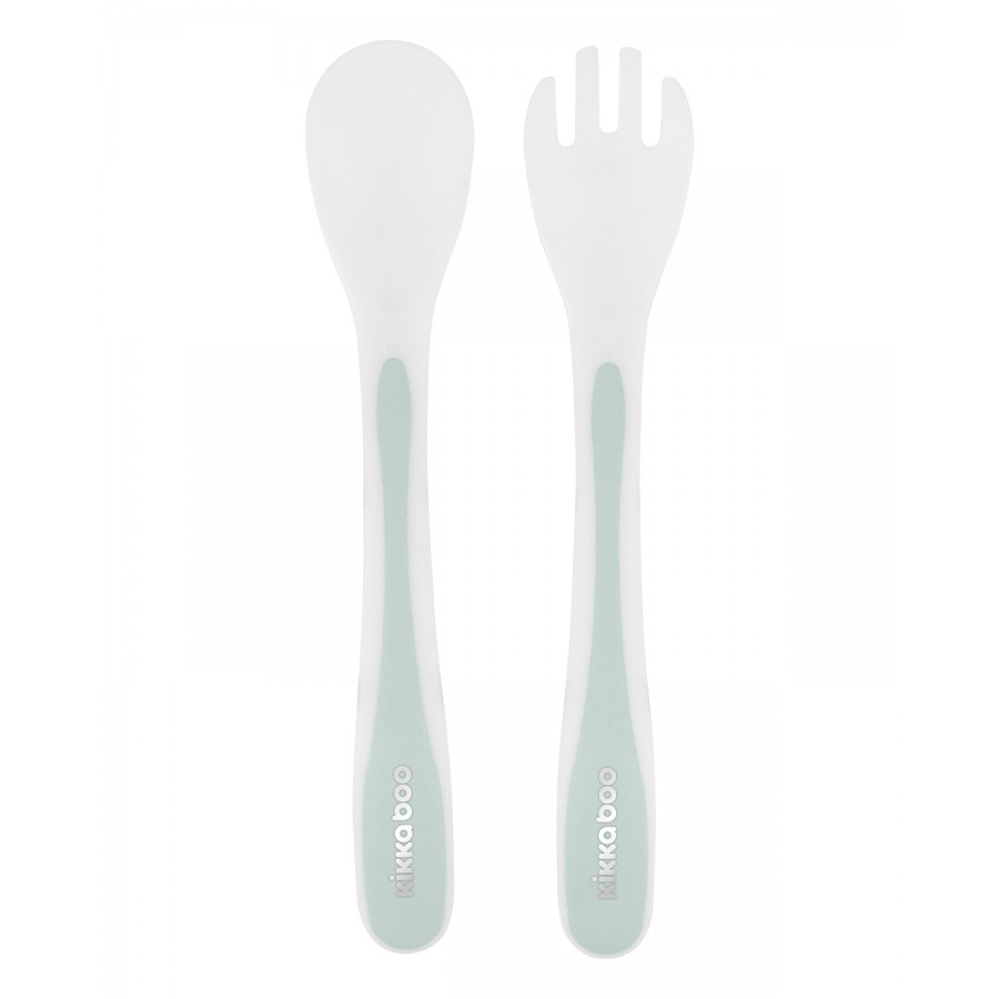 Kikka Boo Spoon And Fork Set PP Mint (31302040100)