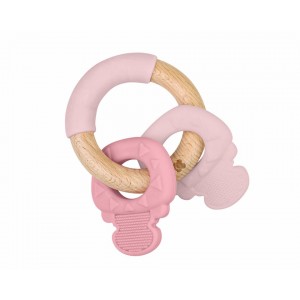Kikka Boo Μασητικό Σιλικόνης και Ξύλο Keys Pink (31303020052) Kikka Boo Μασητικό Σιλικόνης και Ξύλο Keys Pink (31303020052)