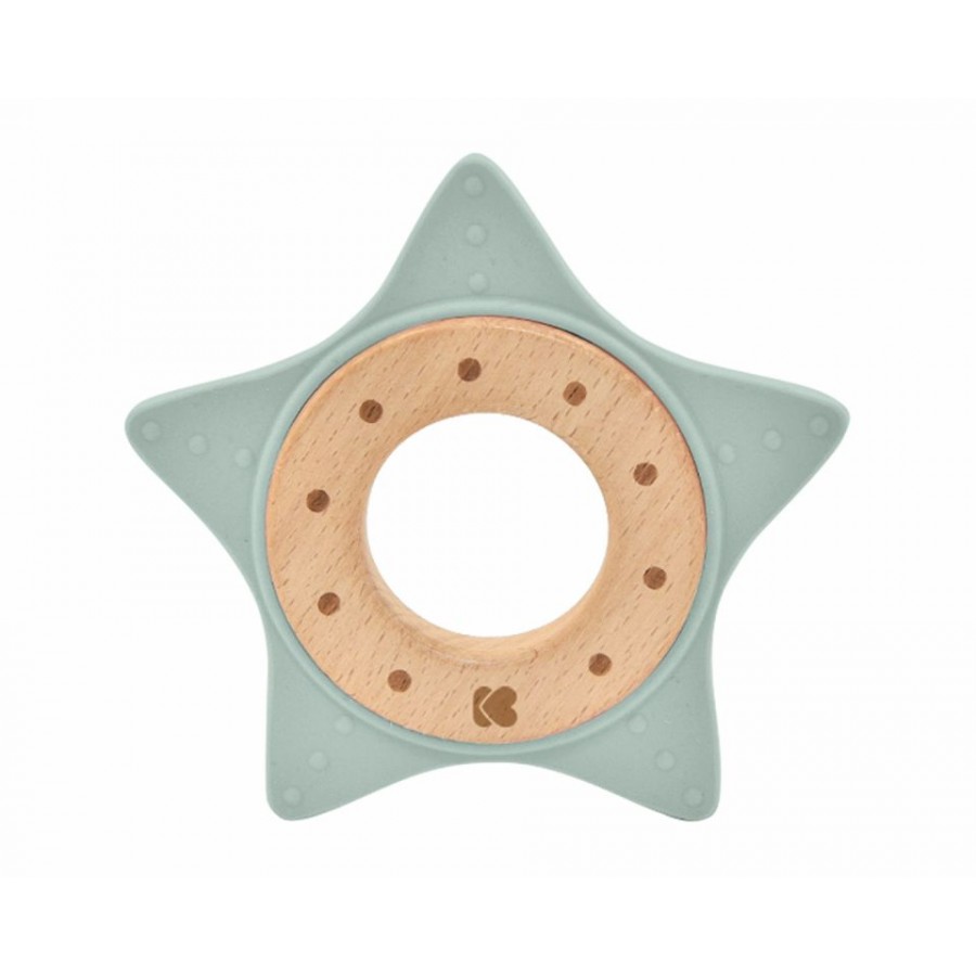 Kikka Boo Μασητικό Σιλικόνης και Ξύλο Star Mint (31303020059)
