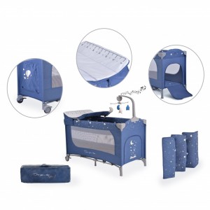 Cangaroo Παρκοκρέβατο Play yard Once upon a time L3 Jeans (3800146248444) Cangaroo Παρκοκρέβατο Play yard Once upon a time L3 Jeans (3800146248444)