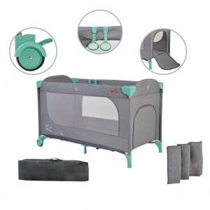 Cangaroo Παρκοκρέβατο  1 επιπέδου Skyglow Mint (3800146248925) Cangaroo Παρκοκρέβατο  1 επιπέδου Skyglow Mint (3800146248925)