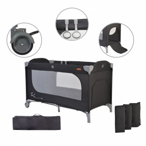 Cangaroo Παρκοκρέβατο  1 επιπέδου Skyglow Black (3800146248932) Cangaroo Παρκοκρέβατο  1 επιπέδου Skyglow Black (3800146248932)