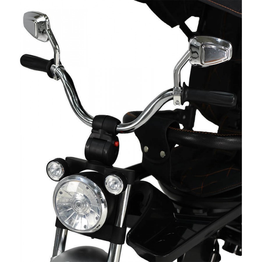 Bebe Stars Παιδικό Τρίκυκλο Ποδήλατο Μετατρεπόμενο Chopper 6 in 1 Black (814-188)