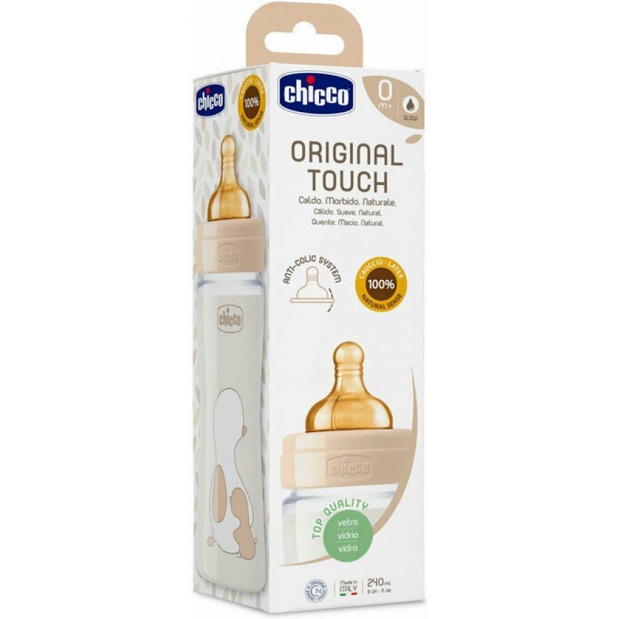 Chicco Original Touch Γυάλινο Μπιμπερό 0m+ 240ml (A51-27720-30)