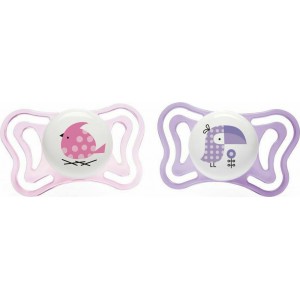 Chicco PhysioForma Light Σιλικόνης Pink/Purple Birds 2-6m 2τμχ (C10-71031-11) Chicco PhysioForma Light Σιλικόνης Pink/Purple Birds 2-6m 2τμχ (C10-71031-11)