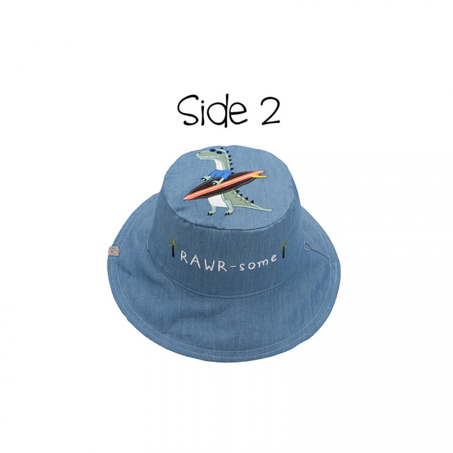 Flapjackkids Καπέλο Διπλής Όψης UPF 50+ Dino/Surf 6μηνών - 2 χρονών (FJKSH826)