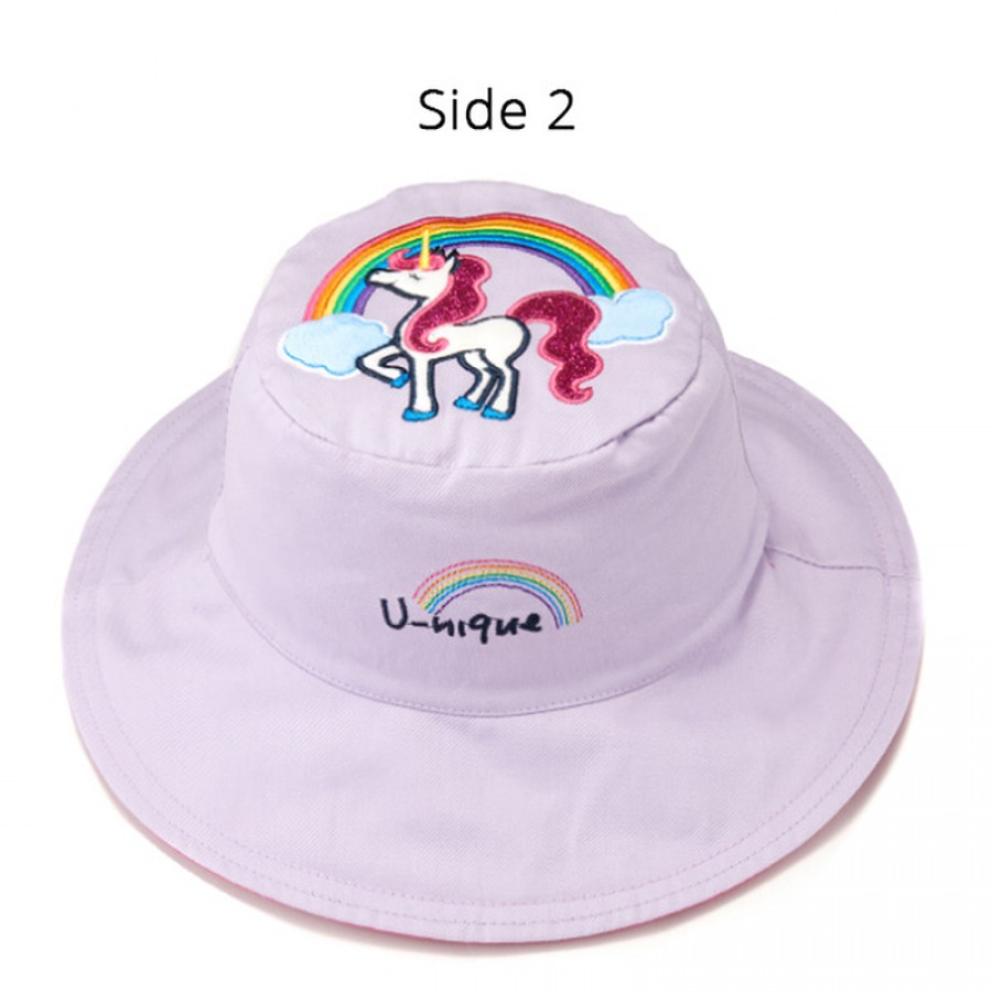 Flapjackkids Καπέλο Διπλής Όψης UPF 50+ Princess/Unicorn 6μηνών - 2 χρονών (LUV0143)