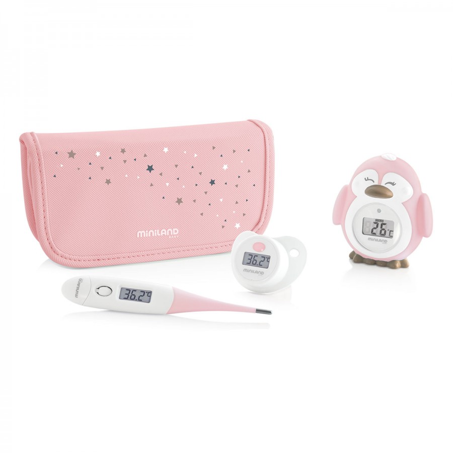 Miniland Σετ 3 Θερμομέτρων Thermokit Pink (ML89119)