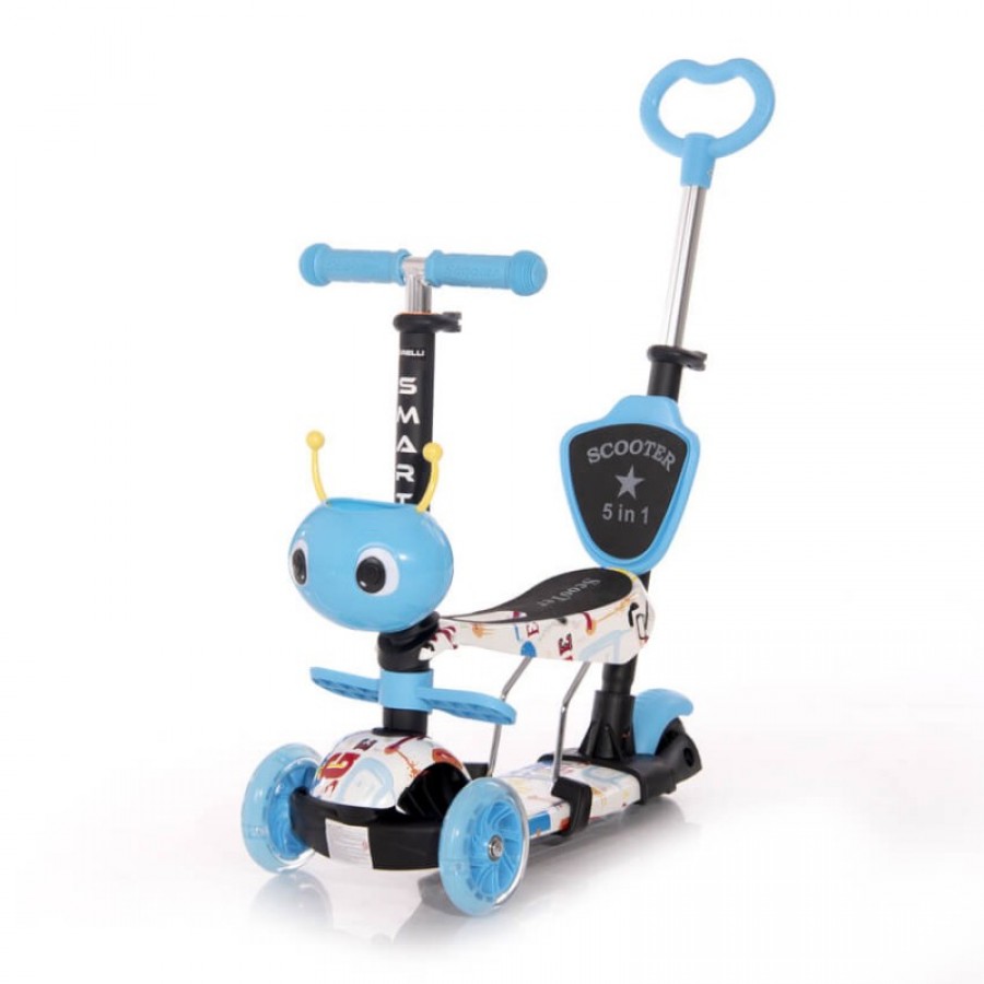 Lorelli Bertoni Scooter Smart Plus Tracery Blue Με χειρολαβή Γονέα (10390030018)