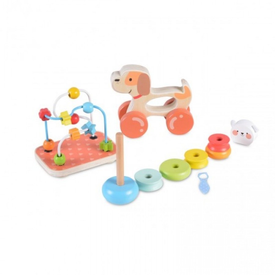 MONI Ξύλινο σετ με 3 εκπαιδευτικά παιχνίδια Wooden toys 2203 set (3800146221645)