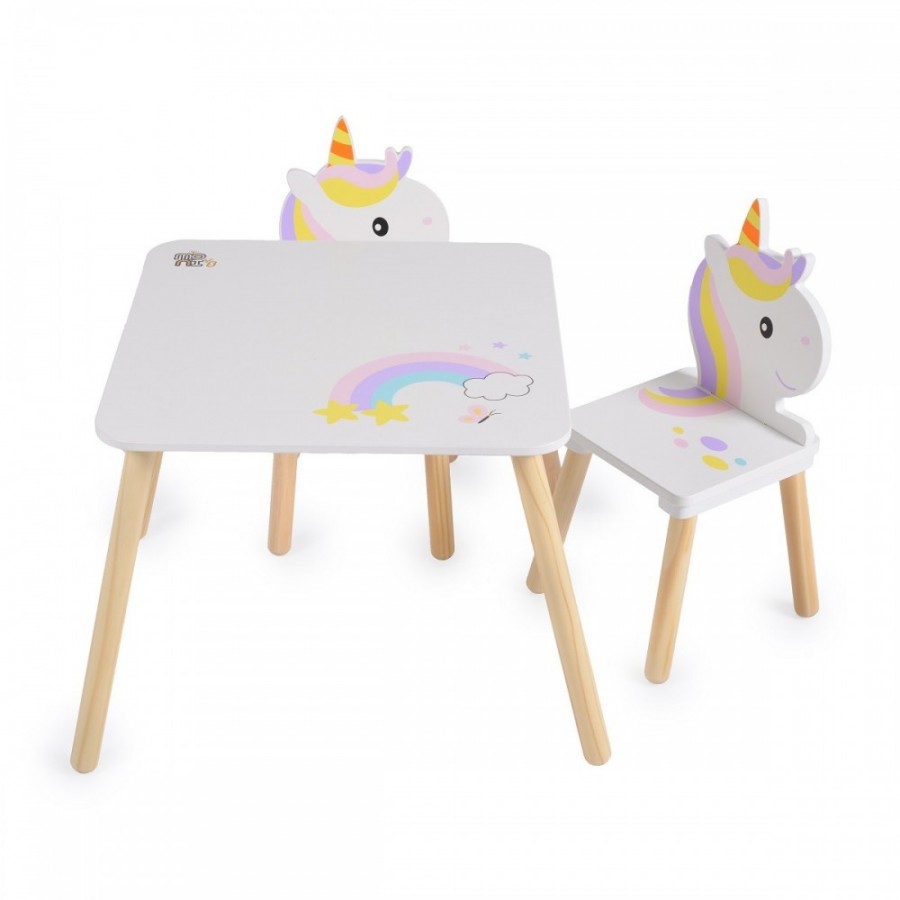 Moni Ξύλινο Τραπέζι Unicorn με 2 Καρέκλες (380014622255)