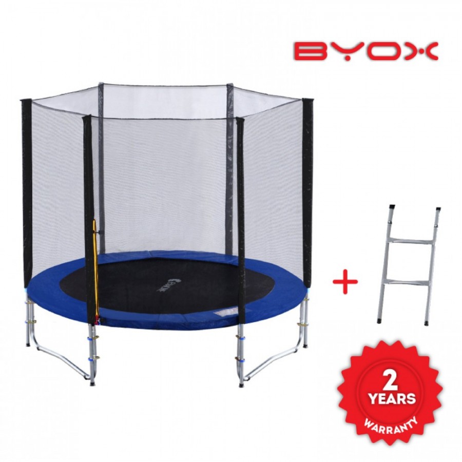 Byox Τραμπολίνο με Δίχτυ και Σκάλα Trampoline 8FT 244cm (3800146253691)