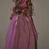 Χειροποίητη Αρωματική Λαμπάδα Με Διακοσμητική Κούκλα Τοίχου Ροζ Οργάντζα (F267)