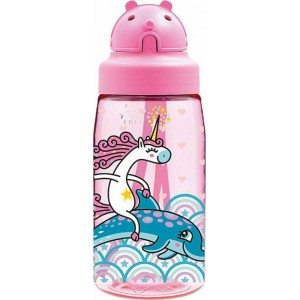 Laken Πλαστικό Παγούρι με Καλαμάκι Unicorn 450ml (OBYJU) Laken Πλαστικό Παγούρι με Καλαμάκι Unicorn 450ml (OBYJU)