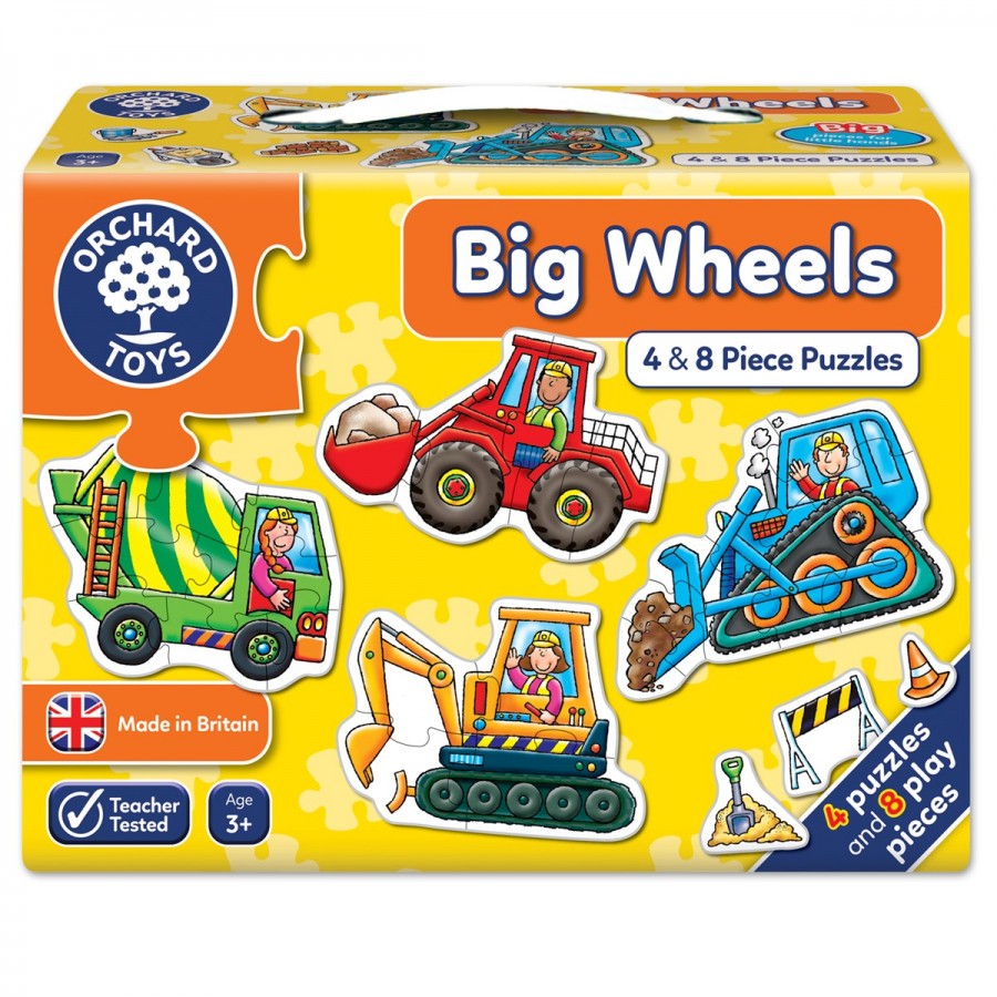 Orchard Toys Μεγάλες ρόδες (Big Wheels) Jigsaw Puzzle Ηλικίες 3+ ετών Orchard Toys  (ORCH201)