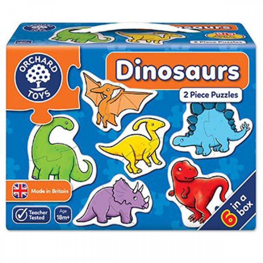 Orchard Toys : Dinosaures 2 Piece Puzzles Ηλικίες 18+ μηνών (ORCH225)