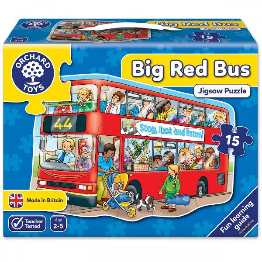 Orchard Toys "Μεγάλο κόκκινο λεωφορείο" (Big Red Bus) Jigsaw Puzzle Ηλικίες 2-5 ετών (ORCH249)