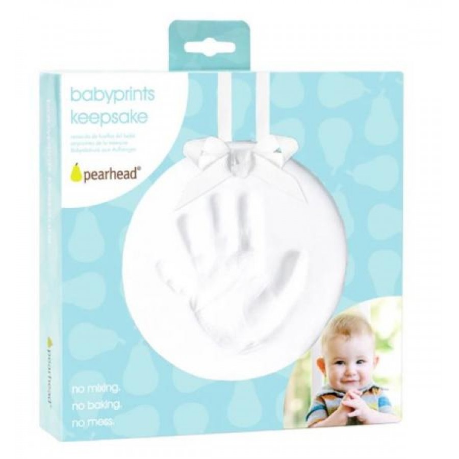 Pearhead: Στολίδι με αποτύπωμα του μωρού σας με άσπρη κορδέλα (PH-50020)