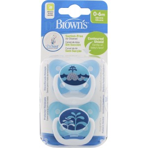 Dr. Brown's PreVent Ορθοδοντική Σιλικόνης 0-6m 2τμχ Μπλε (PV12402) Dr. Brown's PreVent Ορθοδοντική Σιλικόνης 0-6m 2τμχ Μπλε (PV12402)