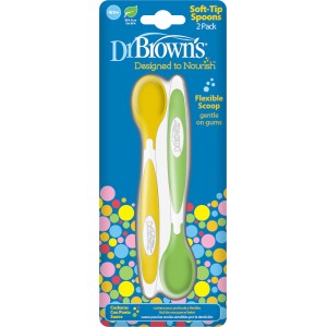 Dr. Brown's Βρεφικό Σετ με Κουτάλια από Πλαστικό Κίτρινο-Πράσινο για 4+ μηνών 2τμχ  (TF011) Dr. Brown's Βρεφικό Σετ με Κουτάλια από Πλαστικό Κίτρινο-Πράσινο για 4+ μηνών 2τμχ  (TF011)