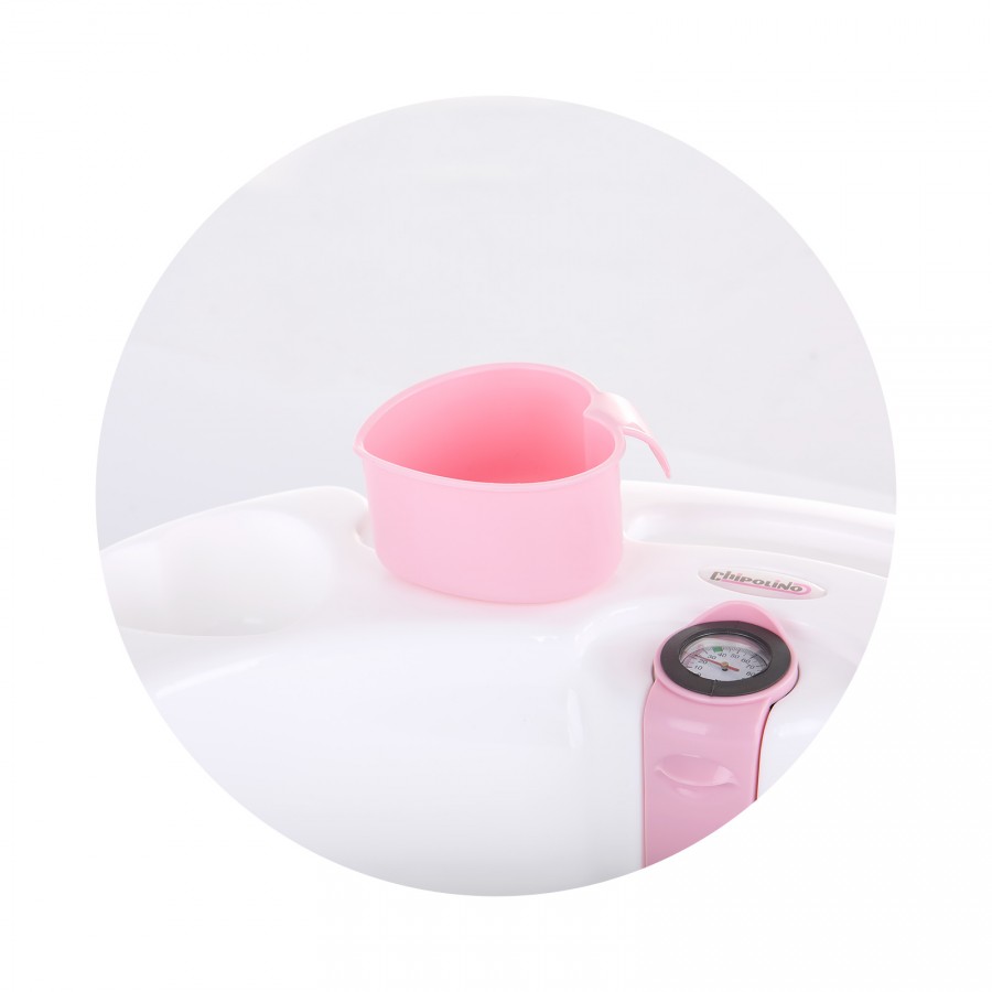 Chipolino Μπανιέρα Μωρού Vela 87cm με Βάση & Θερμόμετρο Pink (VKVE00212PI)
