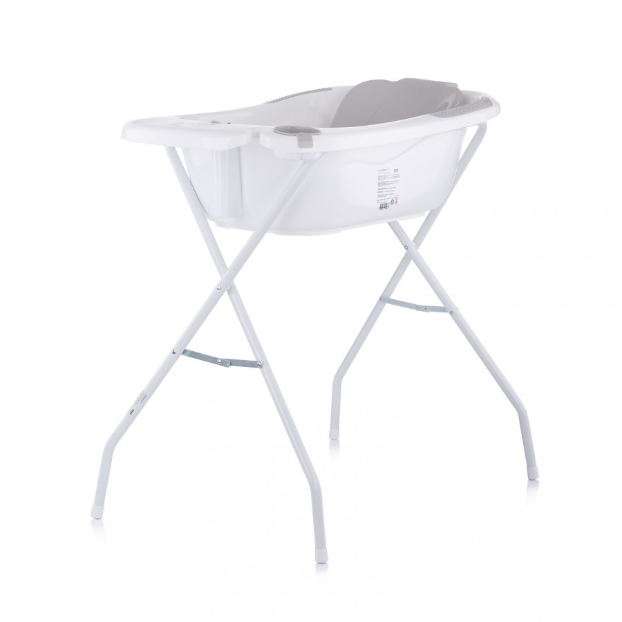 Chipolino Μπανιέρα Μωρού 87cm Vela με Βάση & Θερμόμετρο Grey (VKVE00213GY)