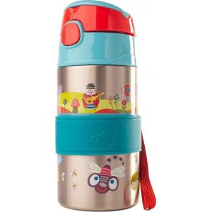 Oops Ανοξείδωτο Παγούρι με Καλαμάκι Small World 400ml ( X30-41005-30)