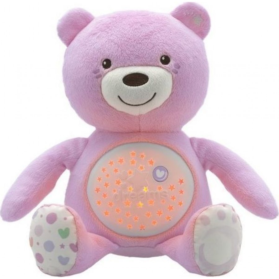 Chicco Παιχνίδι Αρκούδος με Μουσική & Προβολέα First Dreams Baby Bear Pink ( Y02-08015-10)