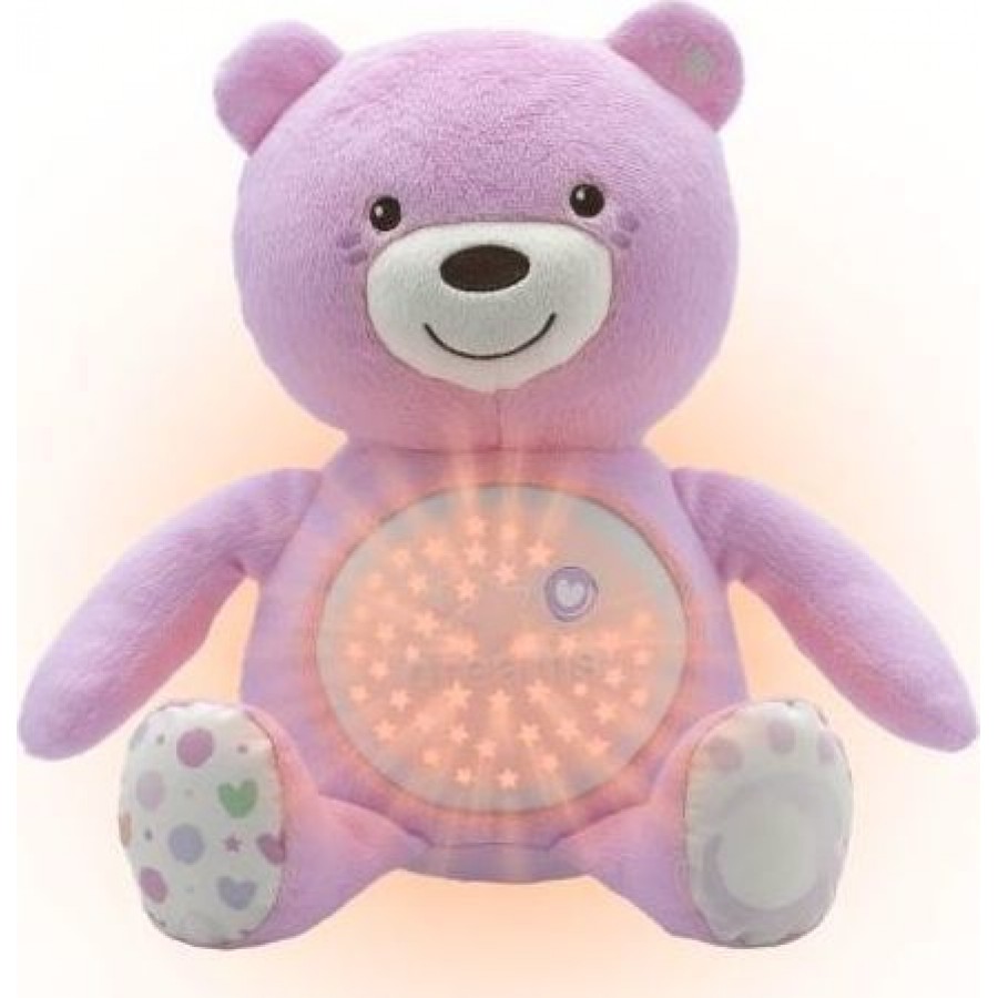 Chicco Παιχνίδι Αρκούδος με Μουσική & Προβολέα First Dreams Baby Bear Pink ( Y02-08015-10)