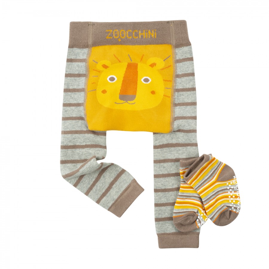 Ρούχα για Μπουσούλημα Grip+Easy Crawler Pants & Socks Set – Leo The Lion (ZOO12511)