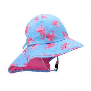 Zoocchini Cape Sunhat UPF50 Pink Shark (ZOO15054) Zoocchini Cape Sunhat UPF50 Pink Shark (ZOO15054)