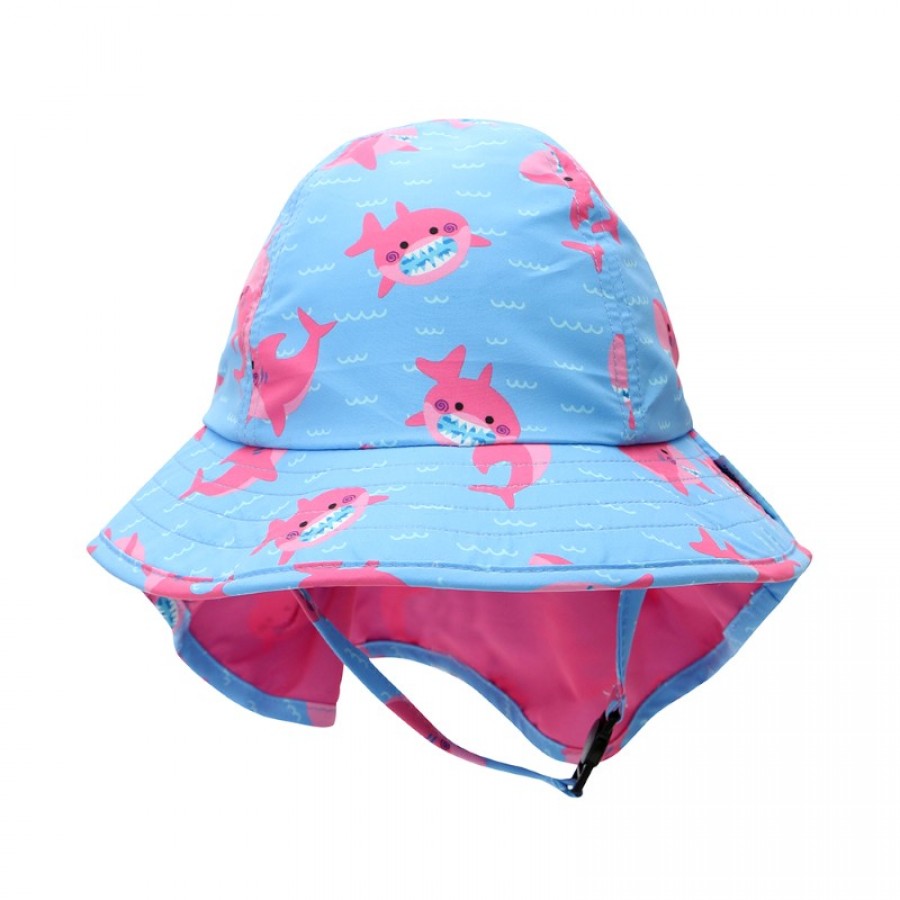 Zoocchini Cape Sunhat UPF50 Pink Shark (ZOO15054)