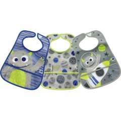 Kikkaboo Σαλιάρες Σιλικόνης με κλείσιμο Velcro Σετ 3 τεμαχίων Alien-Cosmos-Rocket  (31303030020) Kikkaboo Σαλιάρες Σιλικόνης με κλείσιμο Velcro Σετ 3 τεμαχίων Alien-Cosmos-Rocket  (31303030020)