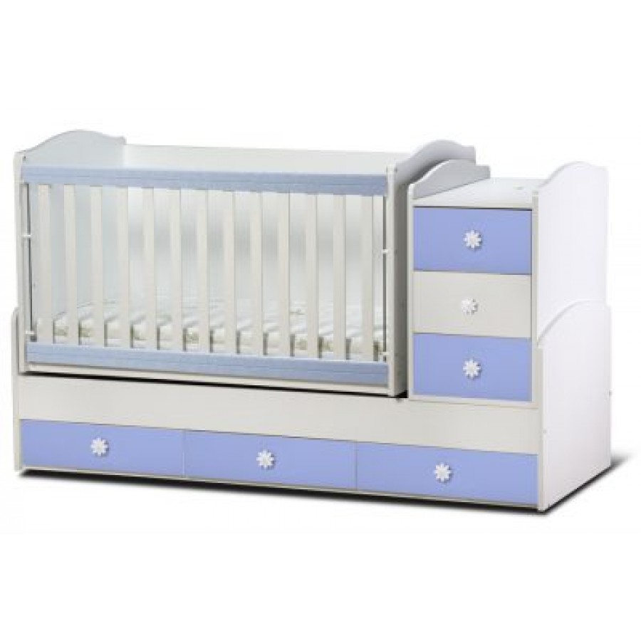  Πολυμορφική κούνια μωρού Dessy Maxi White-Blue (Dzb-white-blue)