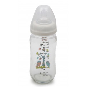 Μπιμπερό Γυάλινο 240ml με Φαρδιά Πιπίλα Cangaroo (B0468) Μπιμπερό Γυάλινο 240ml με Φαρδιά Πιπίλα Cangaroo (B0468)