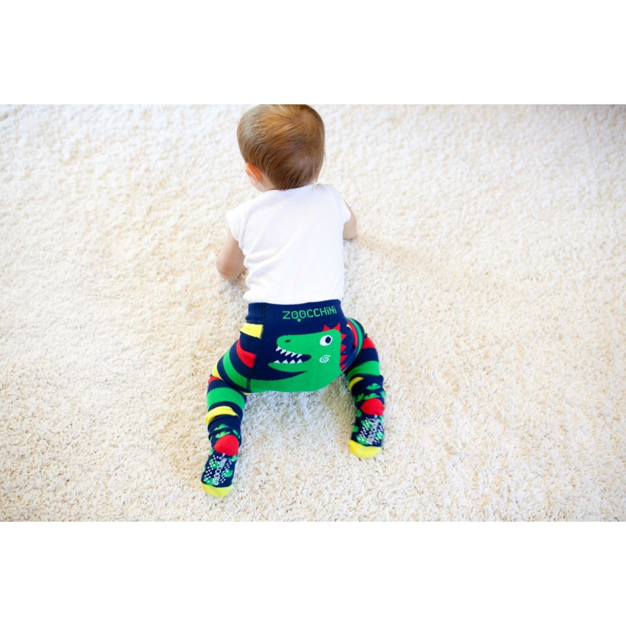 Ρούχα για Μπουσούλημα Grip+Easy Crawler Pants & Socks Set – Devin THe Dinosaur (ZOO12509)