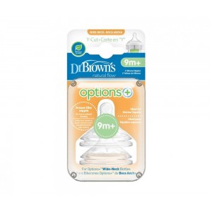 Dr Brown's Θηλές Σιλικόνης Για Μπιμπερό Επιπέδου 4 (9m+) Με Φαρδύ Λαιμό (WNY201) Dr Brown's Θηλές Σιλικόνης Για Μπιμπερό Επιπέδου 4 (9m+) Με Φαρδύ Λαιμό (WNY201)